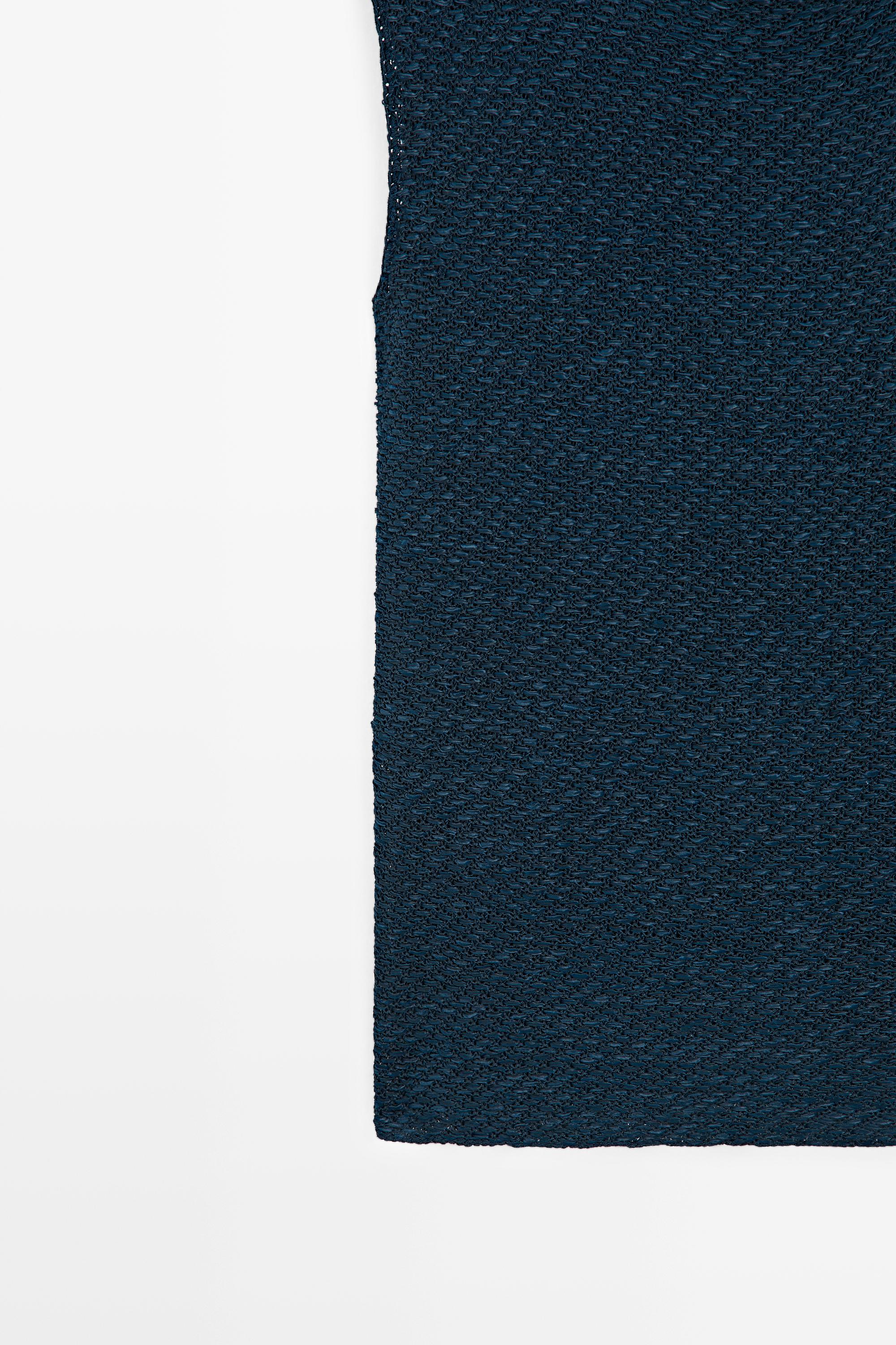 Cotton blend roll neck top
